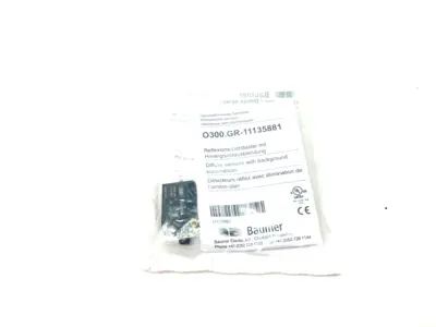 NEW BAUMER LIGHT BARRIER/DIFFUSE PHOTOELECTRIC SENSOR BACKGROUND SUPPRESSION