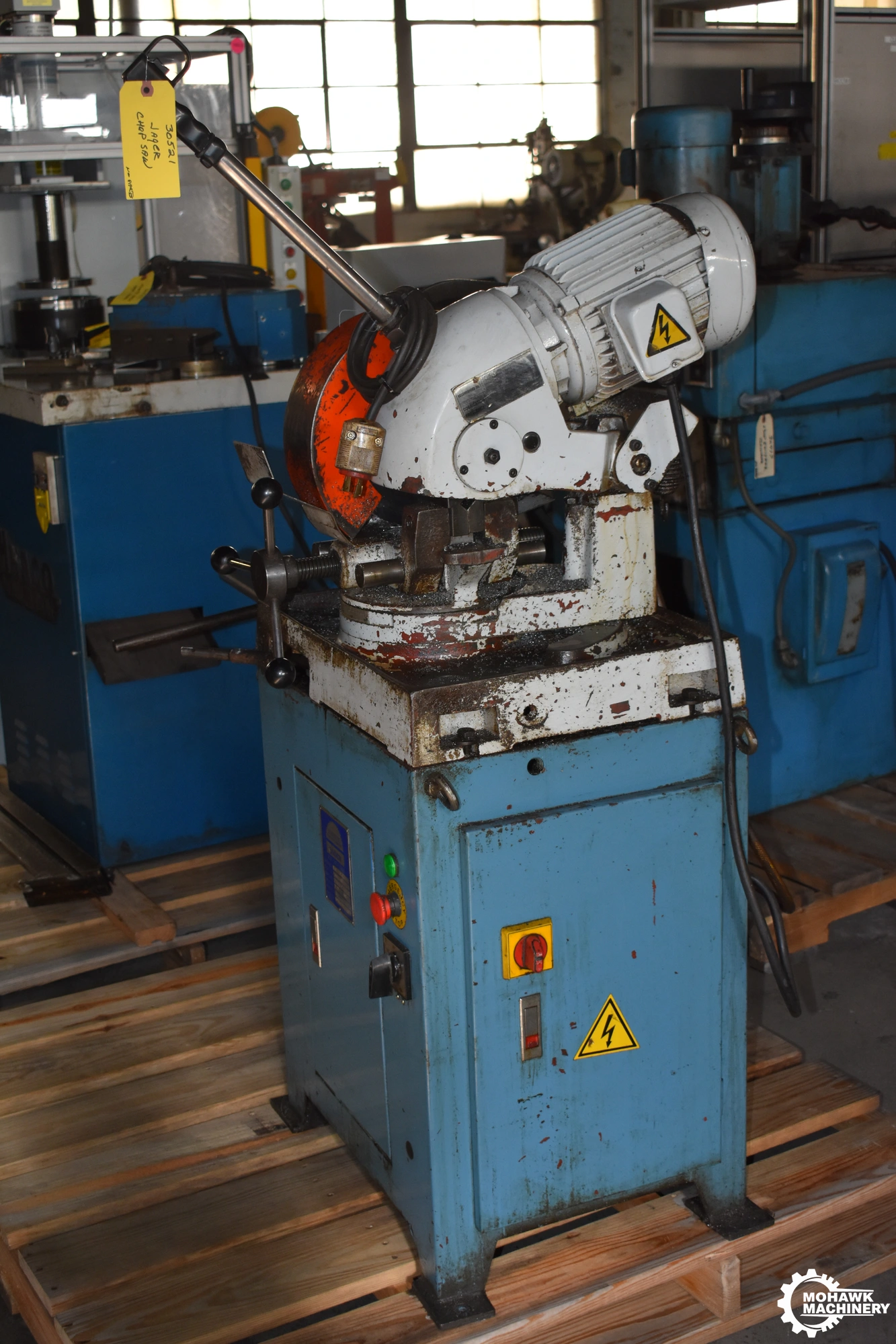 11" JAGER "FHC-275" MANUAL-FEED CIRCULAR COLD SAW w/SWIVELING HEAD - (2) VISES