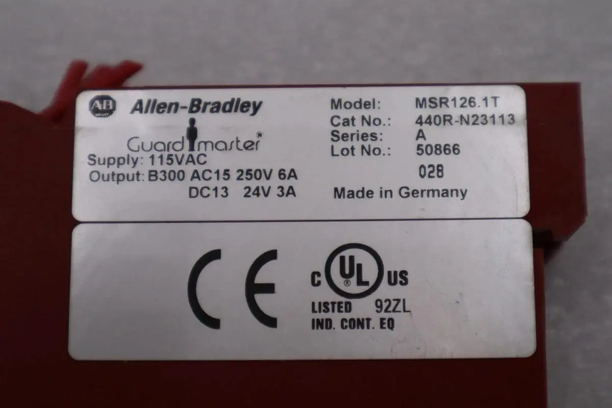 Allen Bradley 440R-N23113 MSR126.1T Safety Relay 115V AC AB STOCK L-51-C