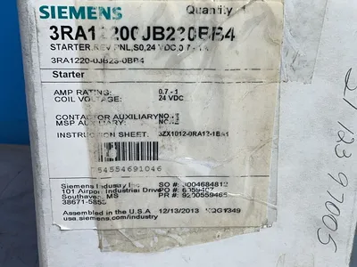 Used SIEMENS 3RA12200JB230BB4 Starters Ohio US | HGR 24 #1266513