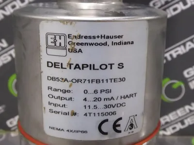 Endress+Hauser DB53A-OR71FB11TE30 Deltapilot S Pressure Transmitter s5B Used
