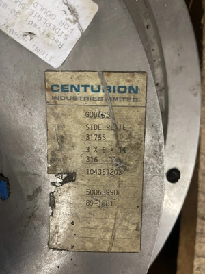 Wearplate / Suction Side Plate for Goulds 3175 pump, size 3x6-14, 316SS