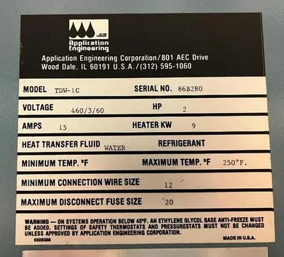 USED 1986 AEC APPLICATION ENGINEERING TDW-1C