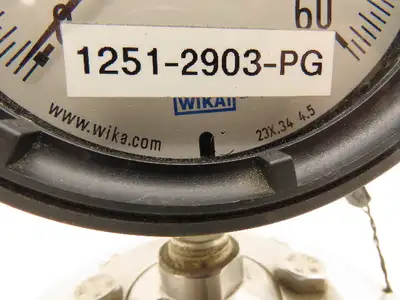 Wika Xsel 23X.34 4.5 Pressure Gauge 4-1/2" Dial 0-60Psi w/6" Flanged Diaphragm