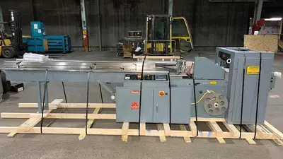 SHANKLIN F-5A AUTOMATIC SIDE SEAL SHRINK SYSTEM WITH SHANKLIN T-7XL HEAT TUNNEL