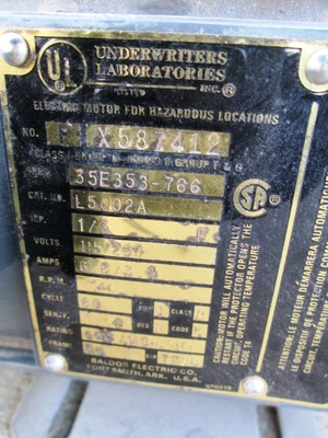 1/3 HP Baldor Electric Motor, 1140 rpm, Frame 56