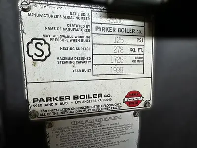 USED 1998 PARKER BOILER 49300