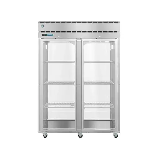 Hoshizaki PT2A-FG-FG Steelheart 55" Two Section Pass Thru Refrigerator - (4) Right Hinge Glass Doors, 115v