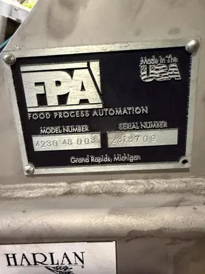 FOOD PROCESS AUTOMATION 48IN WIDE BELT INCLINE CONVEYOR WITH LOMA METAL DETECTOR
