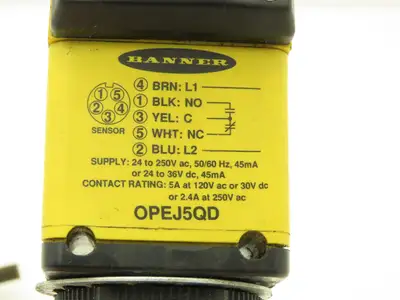 Banner OPEJ5QD Photoelectric Power Block Omni Beam w (2) IAT135 Sensors