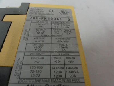 USED ALLEN BRADLEY 700-PK400A1