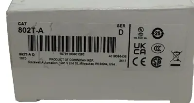ALLEN BRADLEY 802T-A OIL TIGHT LIMIT SWITCH 802TA SER. D NEW, SURPLUS