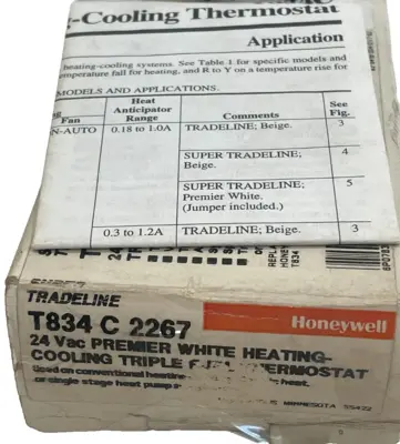 NEW HONEYWELL T834 C 2267 TRIPLE FUEL THERMOSTAT T834C2267