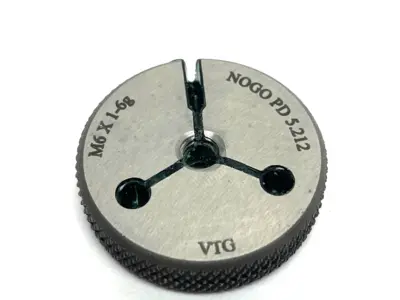 USED VERMONT GAGE THREADED RING GAUGE M6X1-6G NOGO PD 5.212
