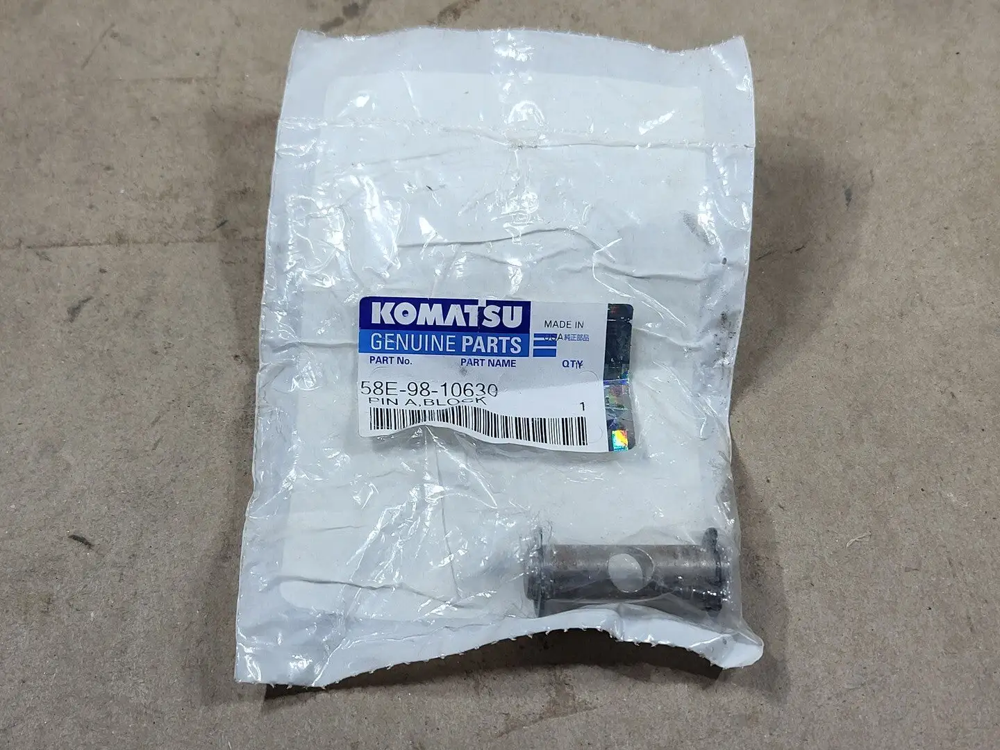 NEW KOMATSU 58E-98-10630