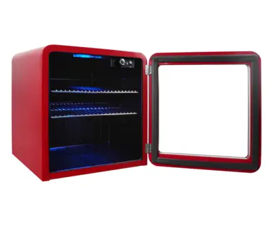 Magic Chef 1.7 CU. FT. RETRO MINI BEVERAGE COOLER IN RED