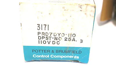NEW POTTER & BRUMFIELD PRD-7DY0-110 POWER RELAY PRD7DY0110