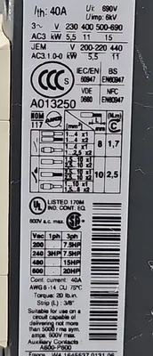 Schneider LC1D25BL Contactor. Loc4D-23
