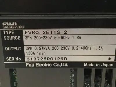 USED FUJI ELECTRIC FVR0-2E11S-2