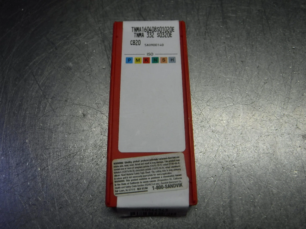 Sandvik CBN Turning Inserts QTY5 TNMA332 S0320E/TNMA160408S01020E CB20 (LOC1968D)