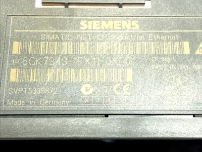USED SIEMENS CP 343‑1 INDUSTRIAL ETHERNET COMMUNICATION PROCESSOR