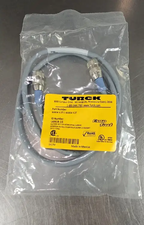 Used Turck WAKW 4.5T-1-WAKW 4.5T Cable & Wire South Carolina US | Palmetto Automation #1161325