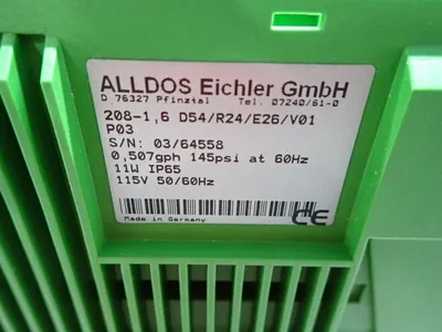 New | in-Stock ALLDOS EICHLER 2081,6 D54/R24/E26/V01/P03 Pumps (Metering) Ohio US | HGR 24 #737541