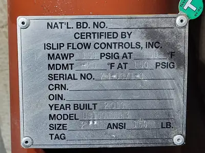 USED 2010 ISLIP FLOW CONTROLS DB150FSBW3