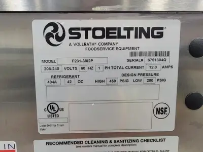 Used 2018 STOELTING F231-38I2P Restaurant Equipment (Miscellaneous) British Columbia CA | Lenmark #270371