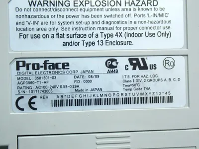 USED PROFACE AGP3560T1AF