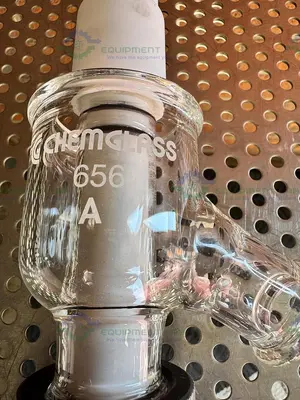 Used CHEMGLASS CG-1968-GL-240 ZERO DEAD SPACE VALVE 2" BEADED PIPE TORQUE KNOB Glassware - Other California US | Equipment Lab #1411866