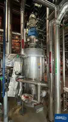 USED Buss ChemTech 6.3 Sq Meter / 67 Sq Ft Buss SMS Thin Film Evaporator, 904L S/S, 3.2/16 Bar