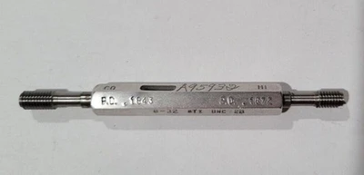 8-32 STI UNC-2B GO & NO GO Thread Plug Gages GO P.D. .1843 & NOGO P.D. .1872