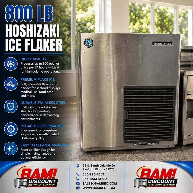 Used HOSHIZAKI E-800MAH Flakers Florida US | BAM Discount Restaurant Equipment #1373373
