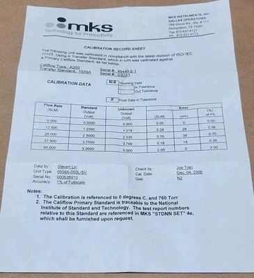 USED MKS 0558A-050L-SV
