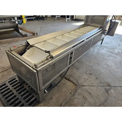 Used 12" wide Stainless Steel Bucket-Lift Elevator "Z" Conveyor 112" Disch. Ht.