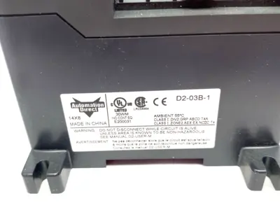 USED AUTOMATIONDIRECT DIRECTLOGIC DL205 I/O BASE, 3-SLOT, DIN RAIL /PANEL