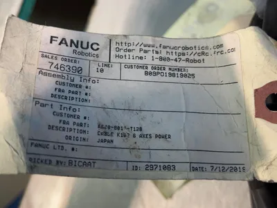 Used 2019 FANUC A6608019T128 Cable & Wire Ohio US | HGR 24 #1095218