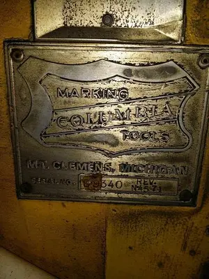 USED 1993 COLUMBIA MARKING TOOLS 169B-12-44S