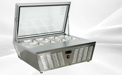 171-0247 Self Contained Countertop Sandwich Prep Table Cooler