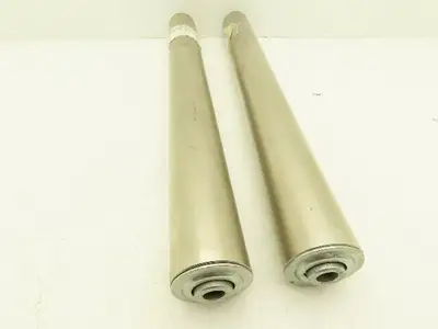2" Gravity Conveyor Idler Roller 20"BF 7/16" Hex Bore Steel  Lot of 2
