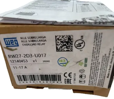 NEW WEG RW27-2D3-U017 THERMAL OVERLOAD RELAY RW272D3U017
