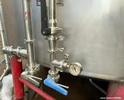 Used 8,400 Gallon (200 BBL) Stainless Steel Jacketed Tank – Cone Bottom Fermentation & Storage Vessel with CIP