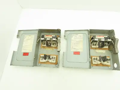 Siemens F351 ITE Enclosed Disconnect Switch Vacu-break 600VAC 30A 3Ph Lot of 2