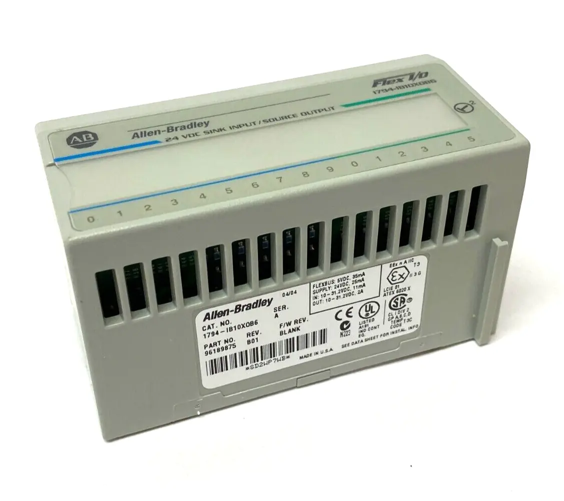 Used Allen-Bradley Ser A Flex I/O Combination Module 10-Sink In 6-Source Out PLC Processors Michigan US | Maverick Industrial Sales #1389232