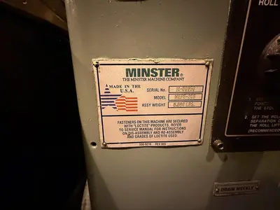 Used 1972 MINSTER E2-250-72-42 High Speed Production Presses Michigan US | Midwest Press and Automation #1453518