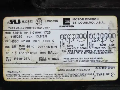 SPX Hytec 100888 Hydraulic Power Workholding Pump Unit 2.5gal 115V