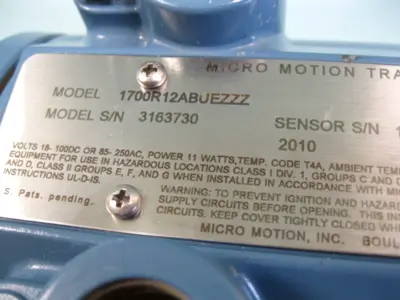 USED Micro Motion 1700 R12 AB UEZZZ