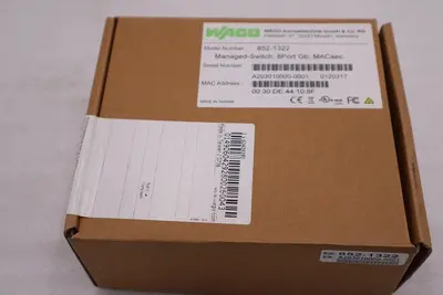 NEW IN BOX WAGO 852-1322 Switch Ethernet Managed Port Count STOCK H736