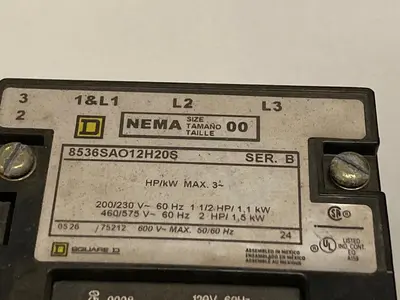 Used SQUARE D 8536SAO12H20S Industrial Controls Ohio US | Surplus Asset Holdings #1237624